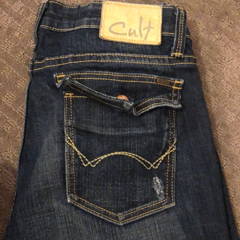 Women’s dark denim cult of individuality jeans